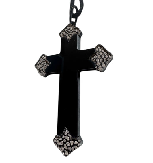 A Massive JMP Laminated Acrylic Cross Pendant