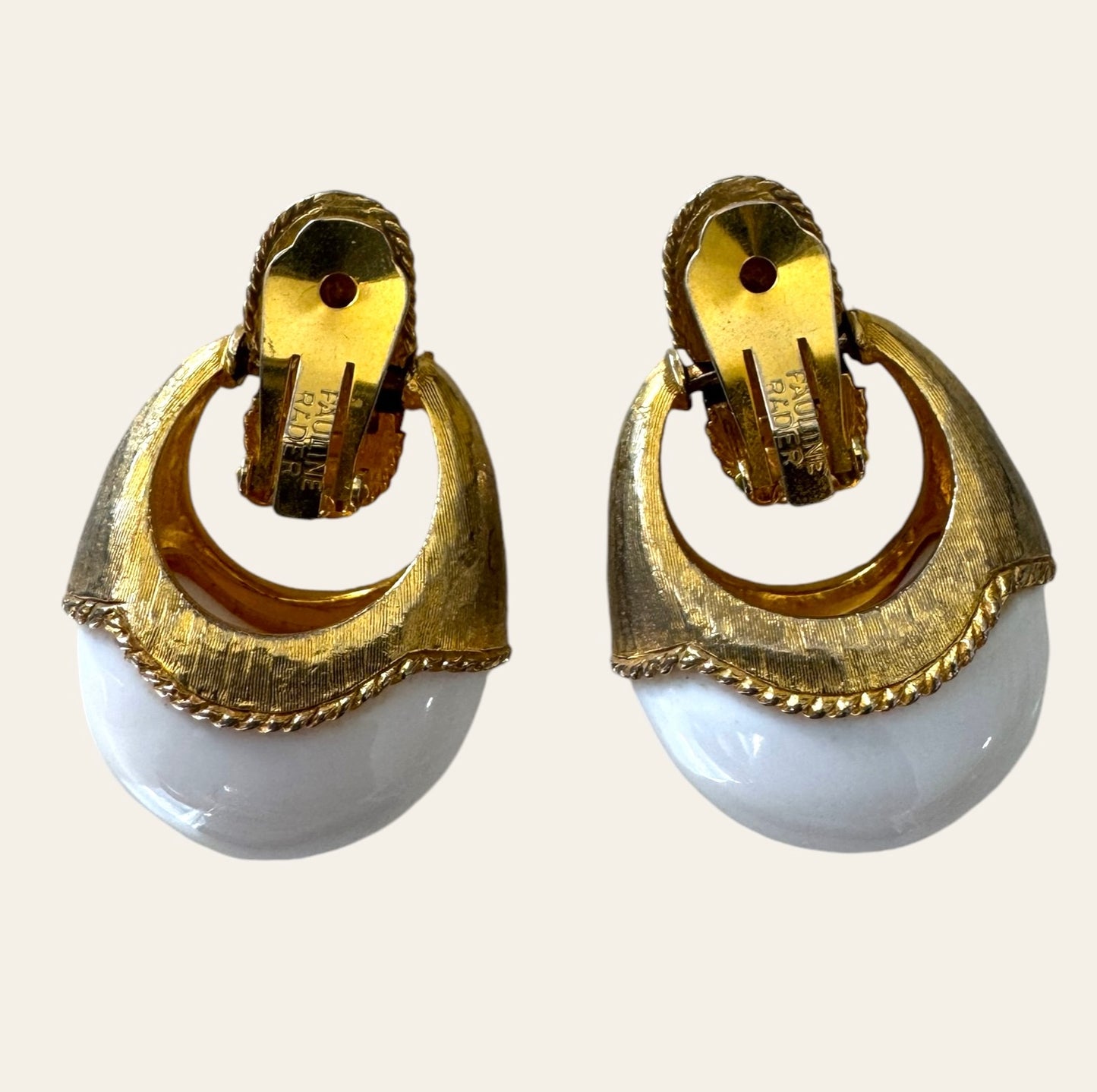 1980's Pauline Rader Clip On Earrings
