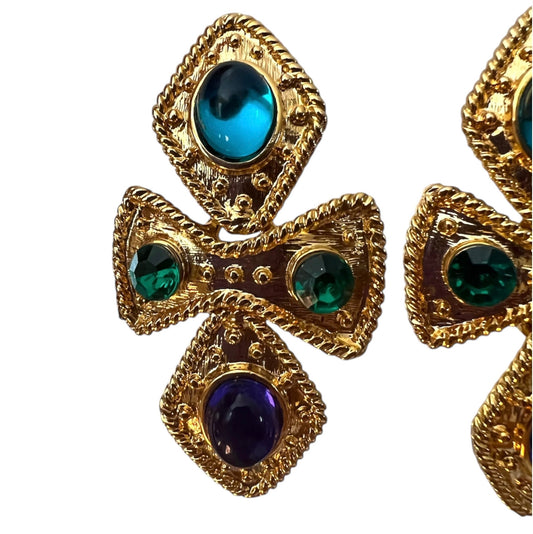 Gold Tone Dangle Earrings