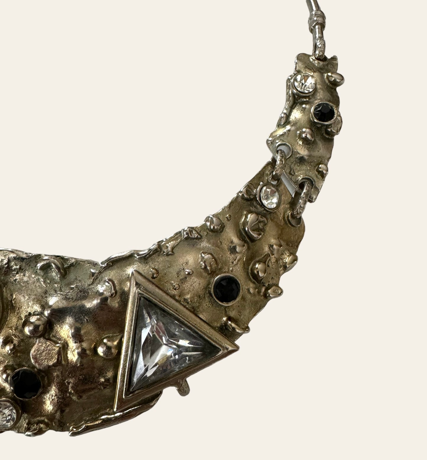 Hammered Artisan Silver Choker