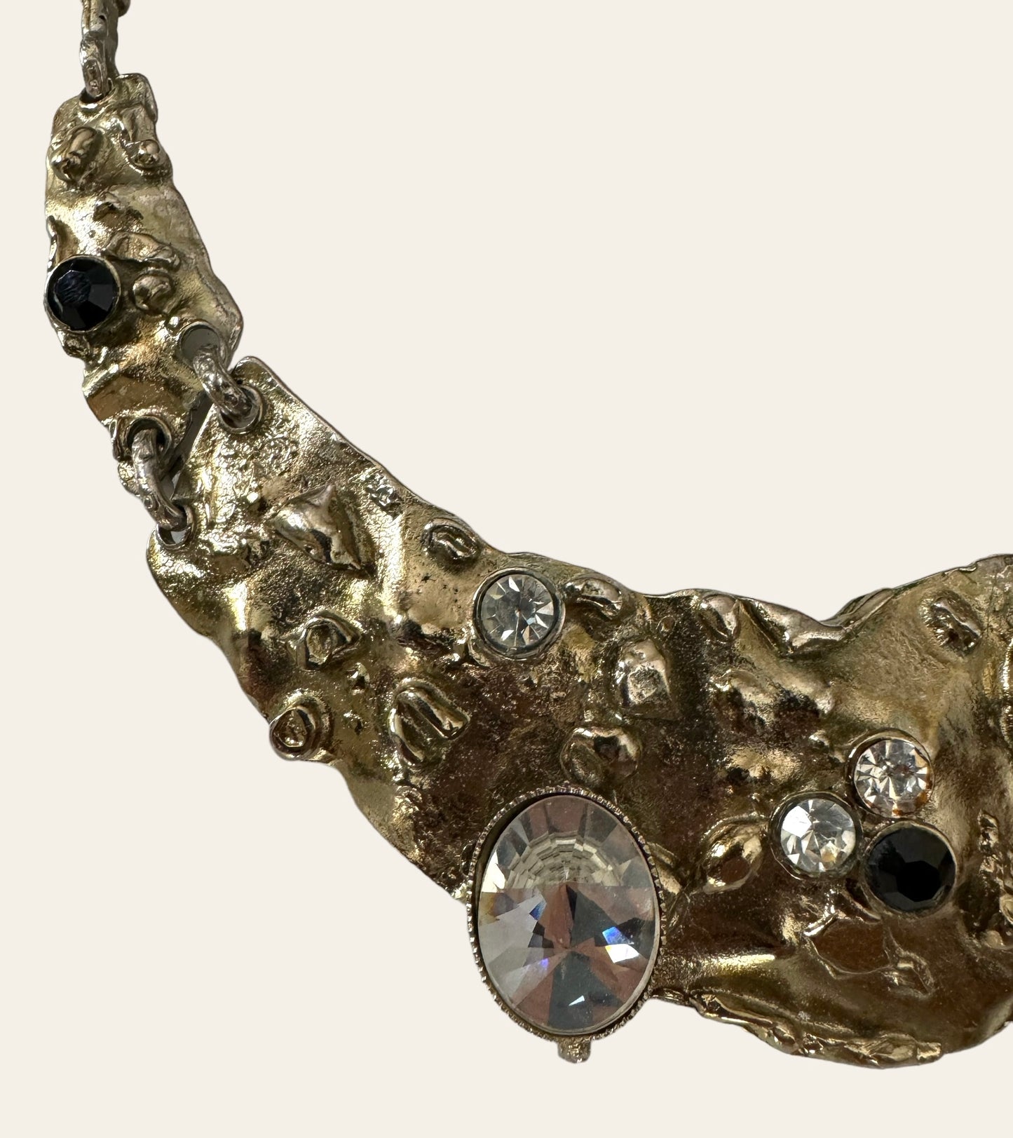 Hammered Artisan Silver Choker