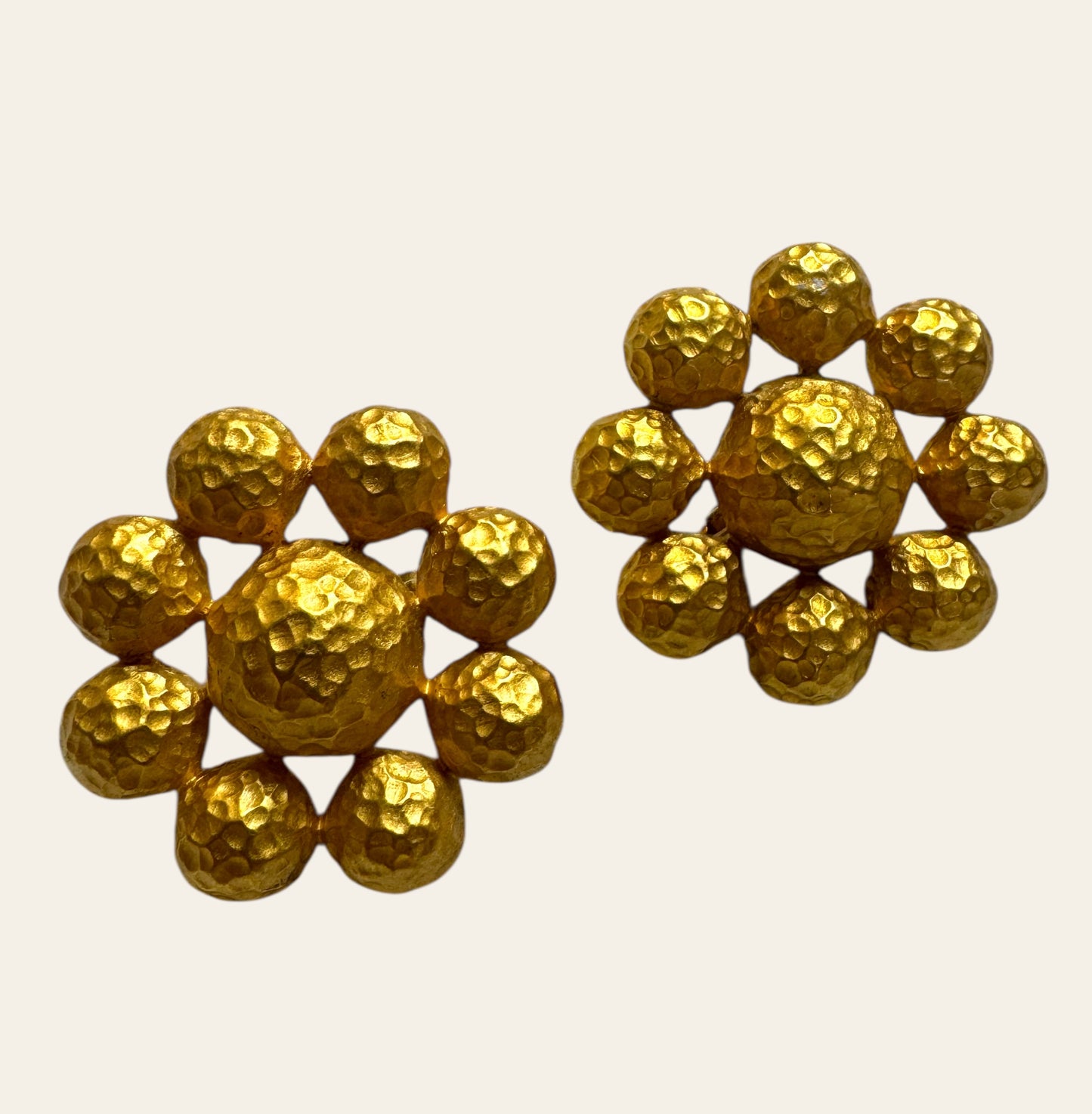 1970's Napier Flower Clip On Earrings