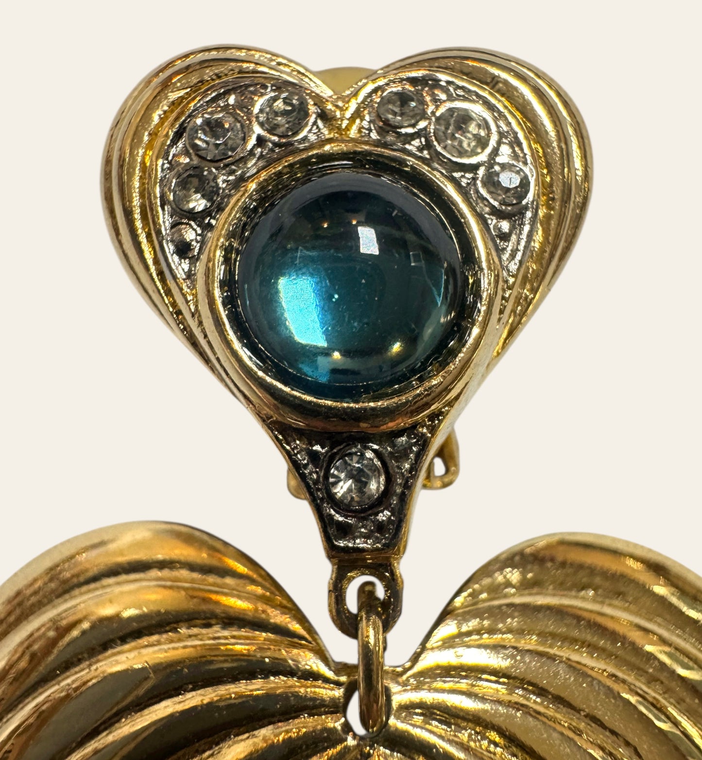 Massive Hearts Clip On Earrings