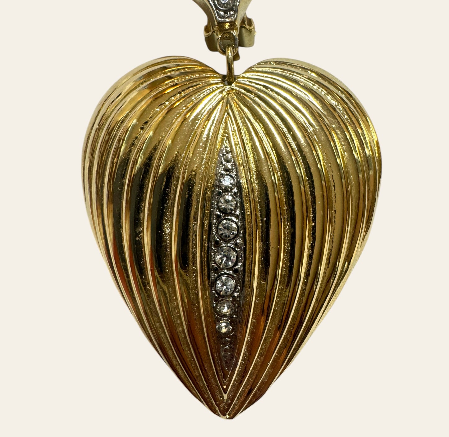 Massive Hearts Clip On Earrings