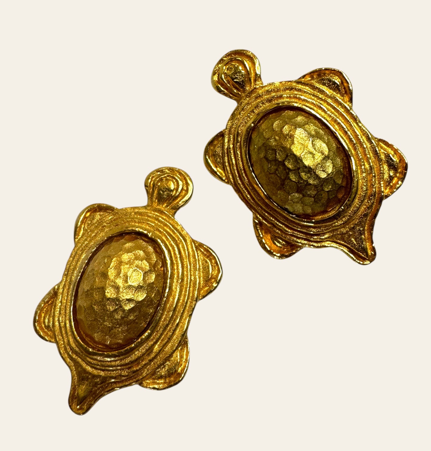 Turtle Clip On Earrings