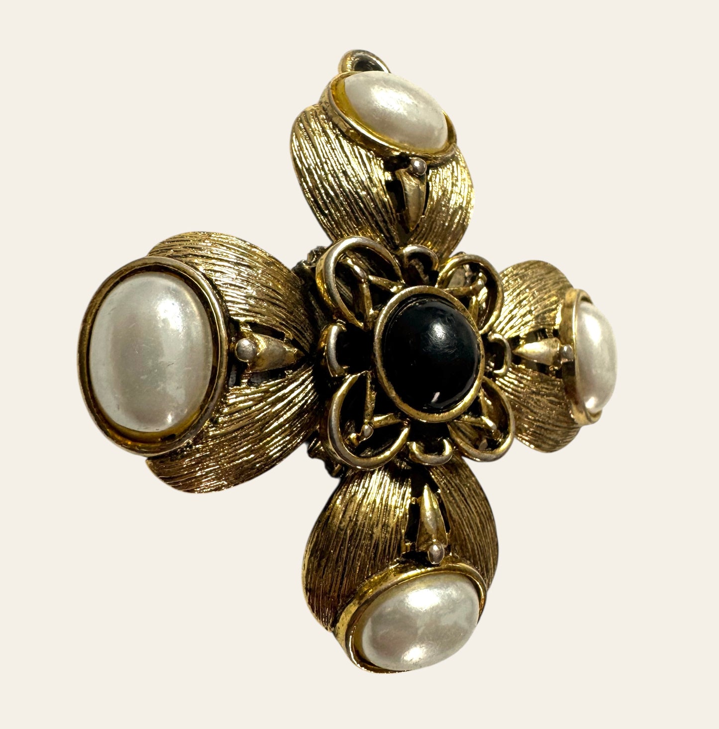 Large Byzantine Revival Cross Pendant