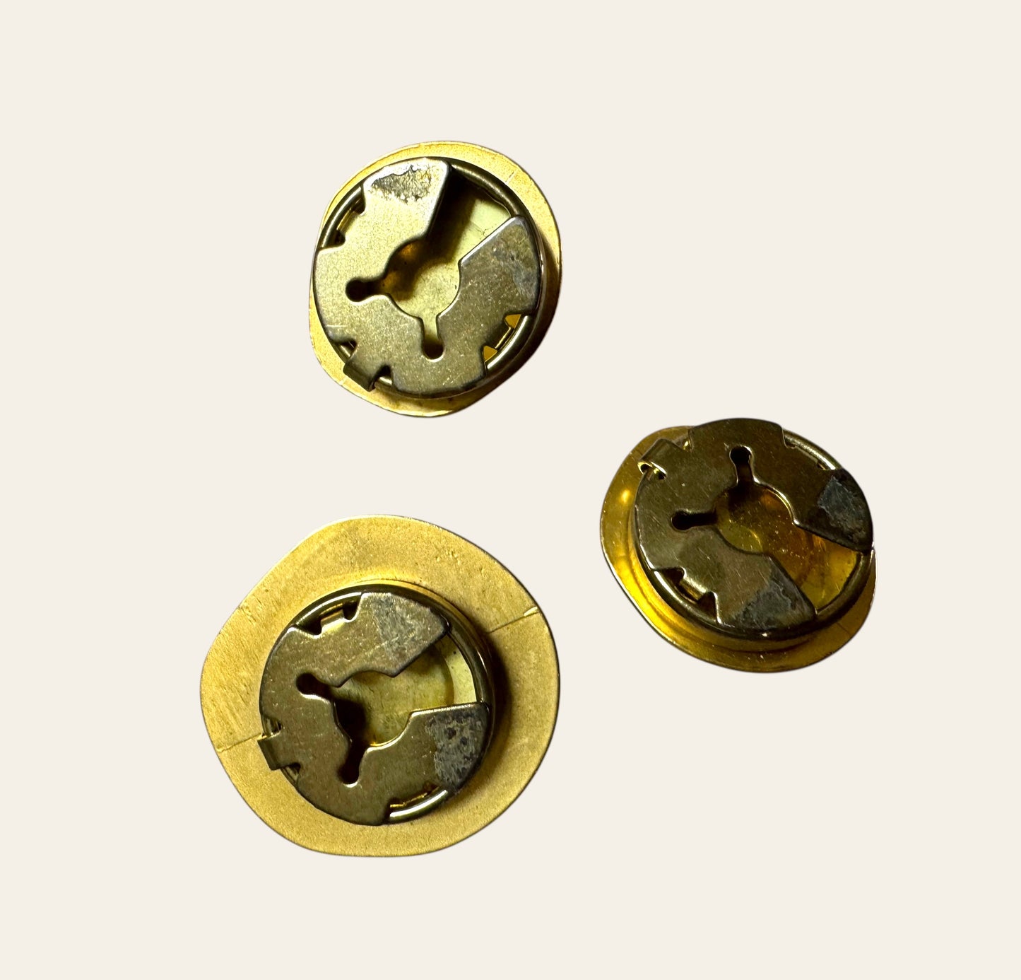 Set Of Vintage Gold Tone Dome Button Covers