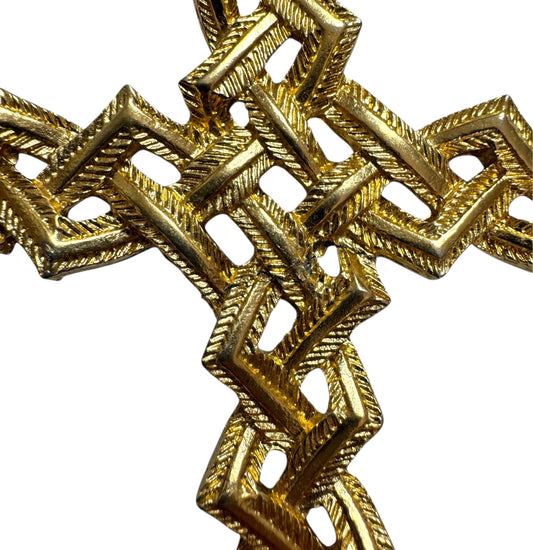XXL Coro Braided Cross Pendant