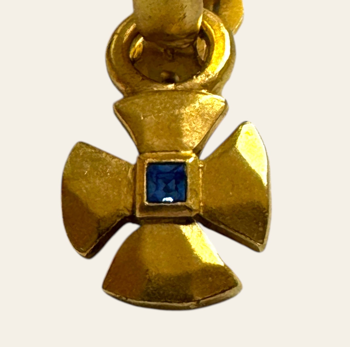 Dangling Maltese Cross Clip On Earrings