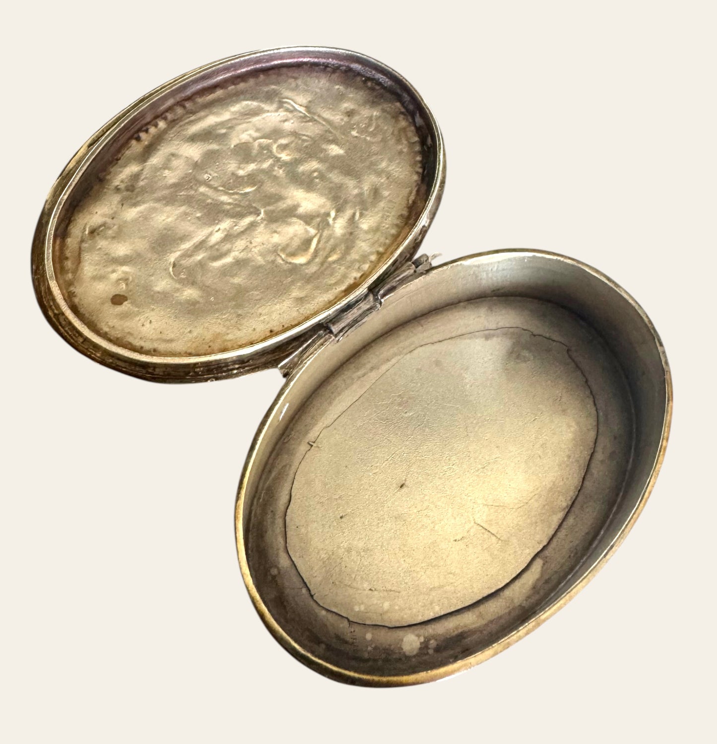 19th-Century French Solid Silver Cherub Box