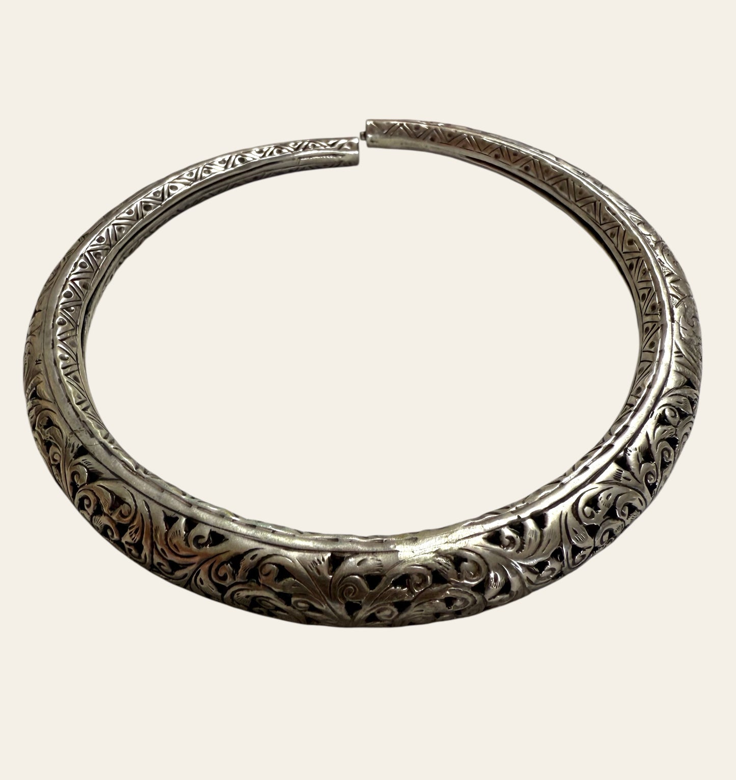 Engraved Silver Choker, One-of-a-Kind