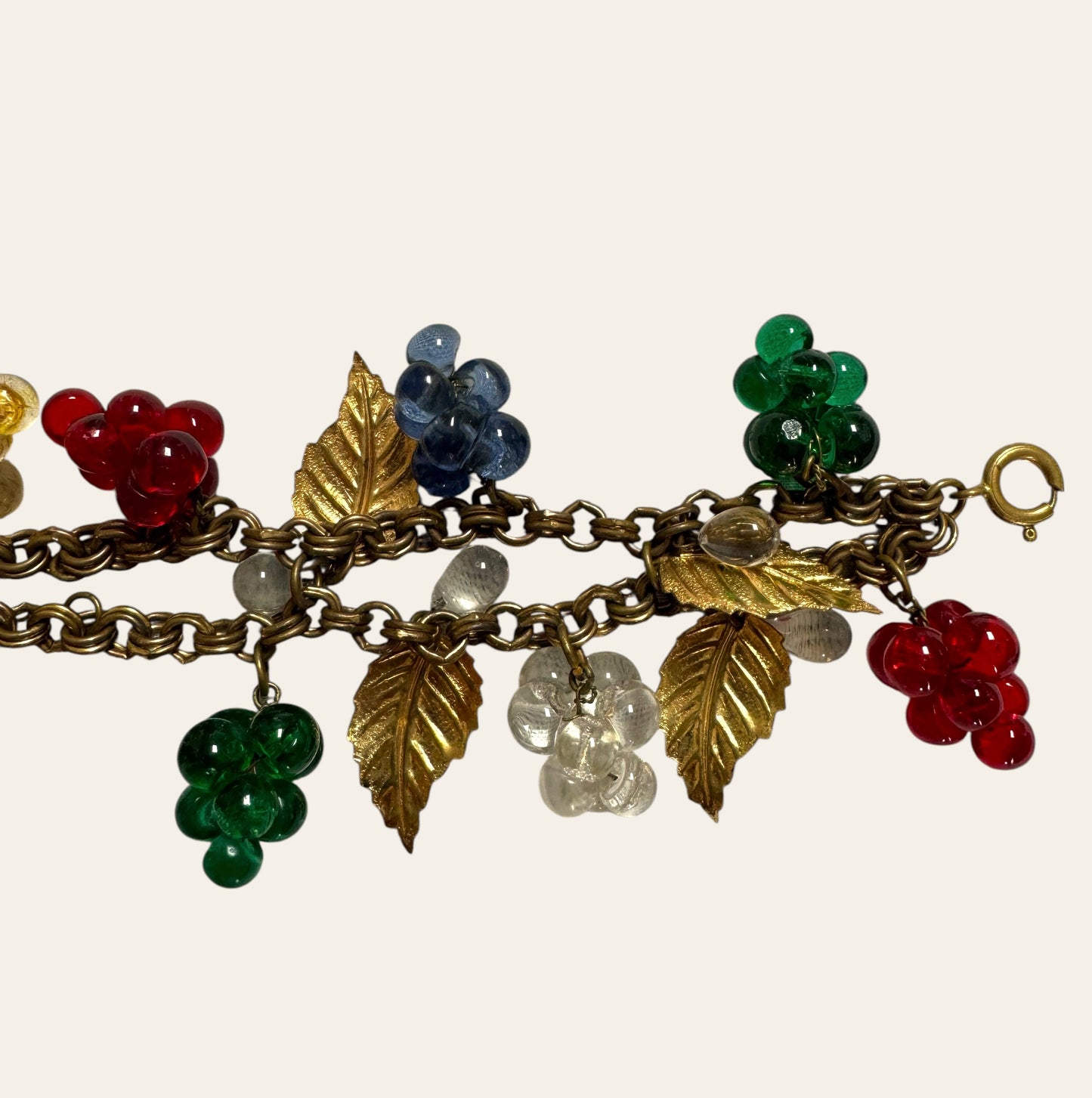 1950s Grape Cluster Necklace & Bracelet Set
