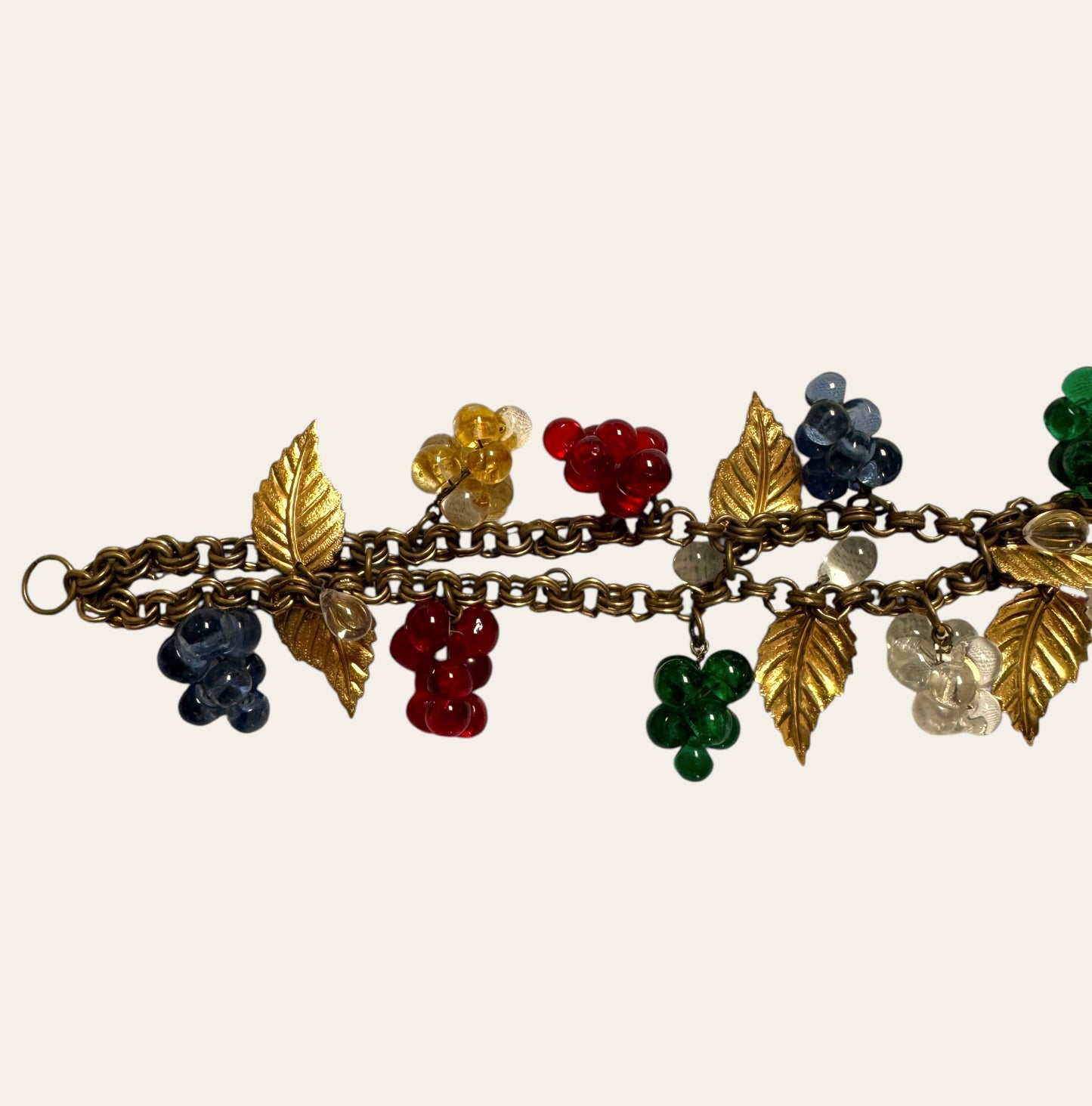 1950s Grape Cluster Necklace & Bracelet Set