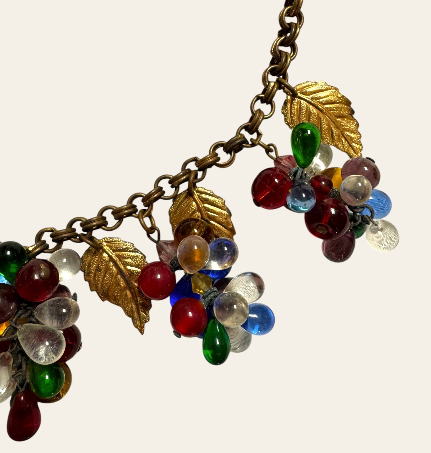 1950s Grape Cluster Necklace & Bracelet Set