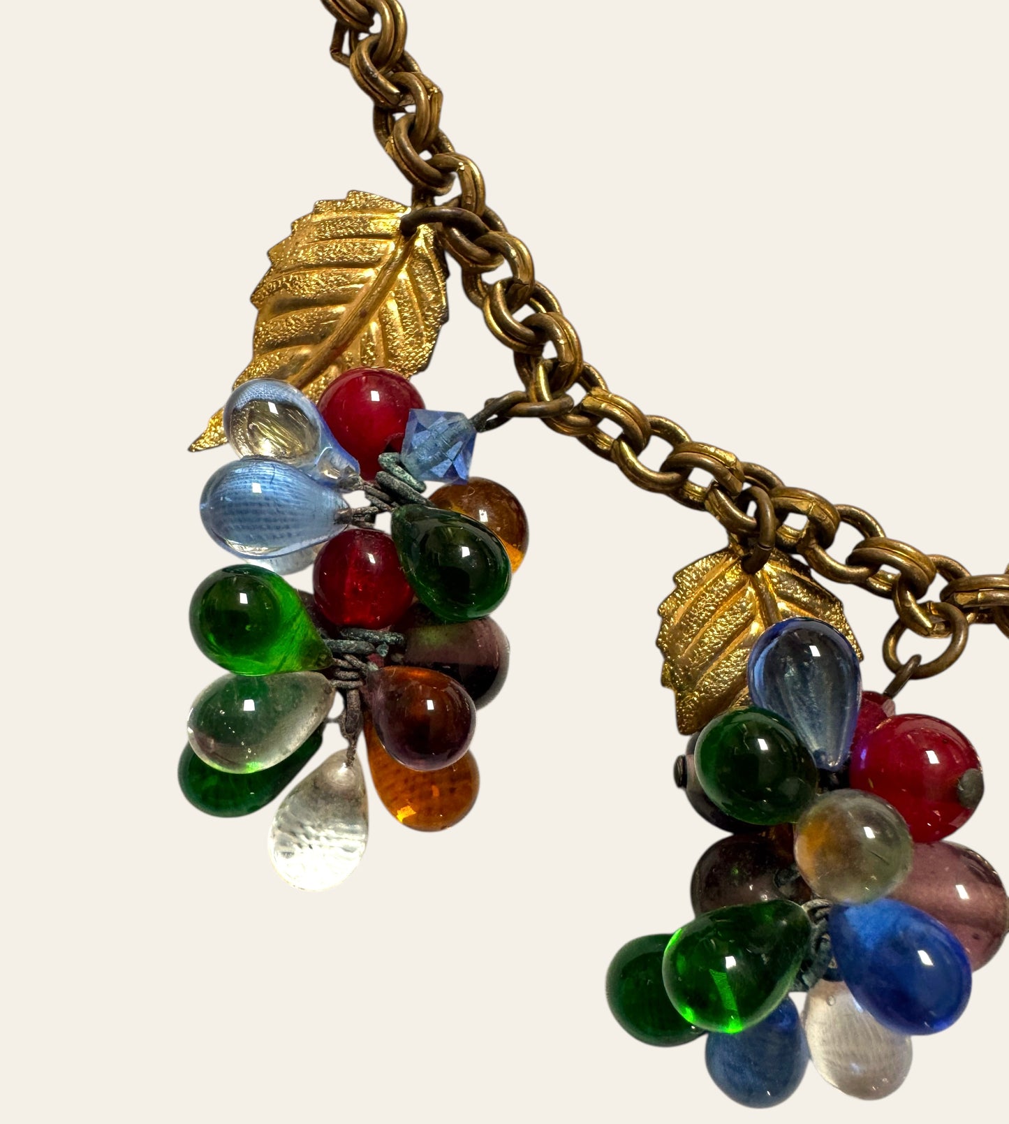 1950s Grape Cluster Necklace & Bracelet Set