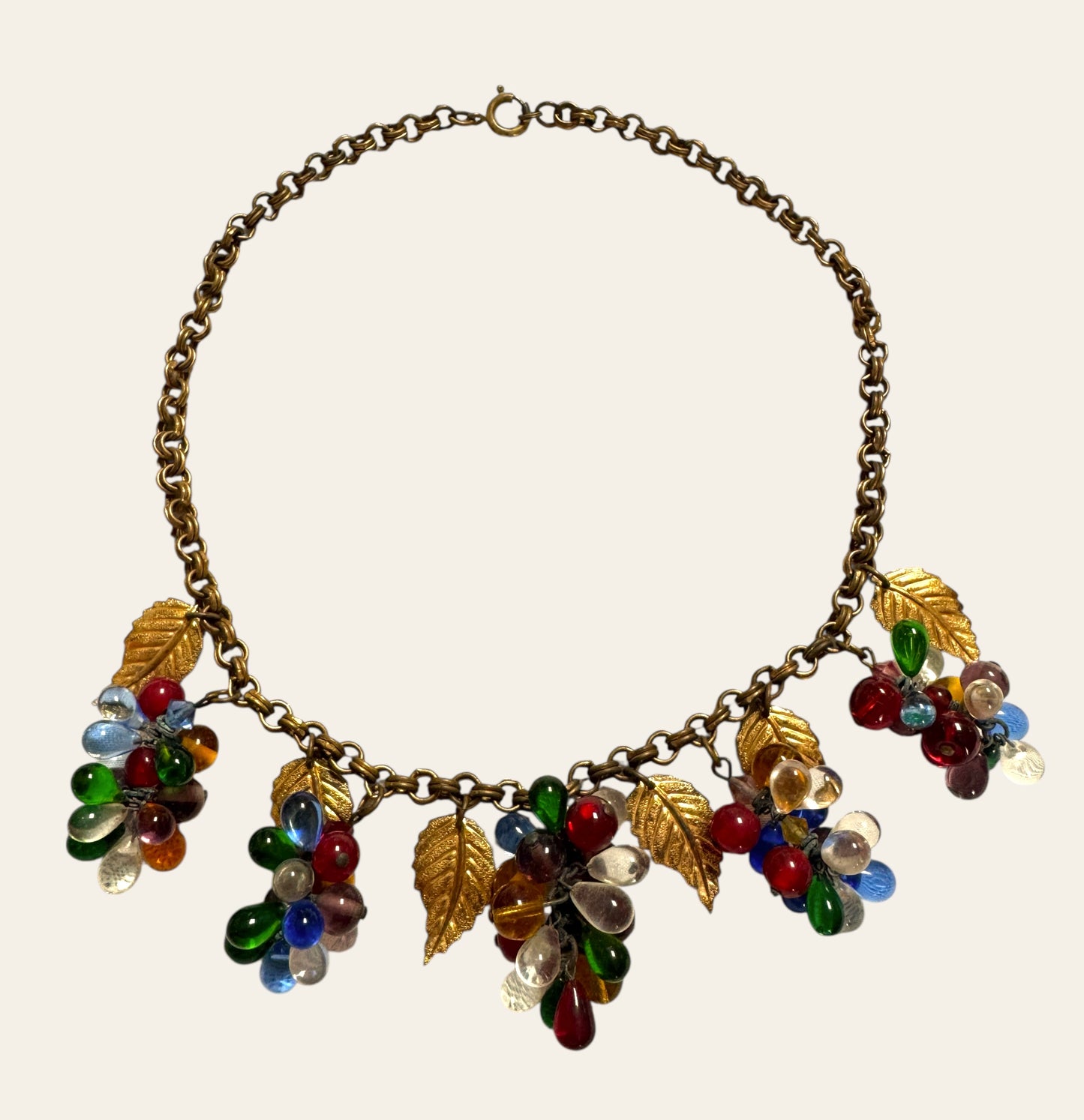 1950s Grape Cluster Necklace & Bracelet Set