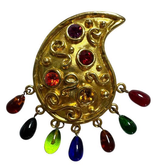 Edouard Rambaud Jeweled Drop Clip On Earrings