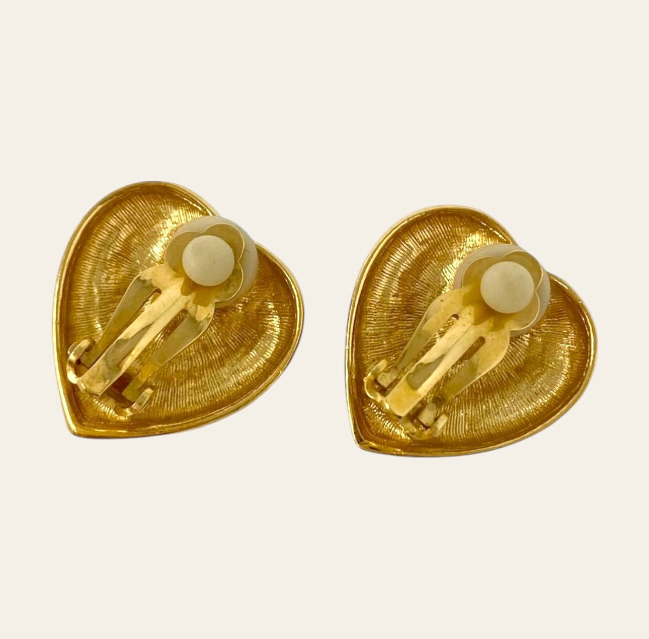 1980s Crystal Heart Earrings