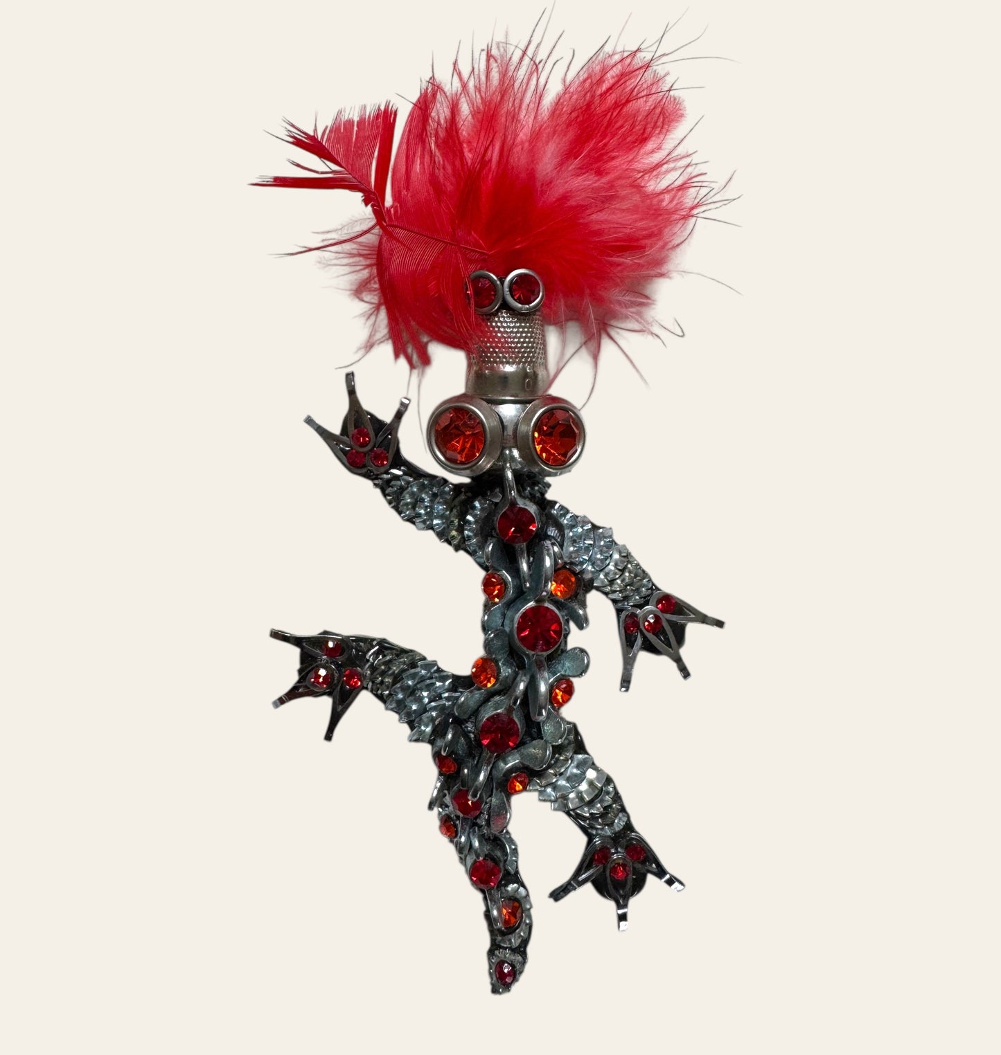 XXL Sculptural Dragon Brooch