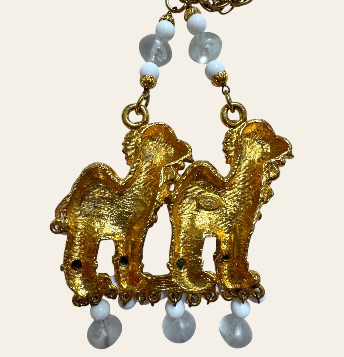 1990s Massive Alexis Kirk Double Camel Necklace
