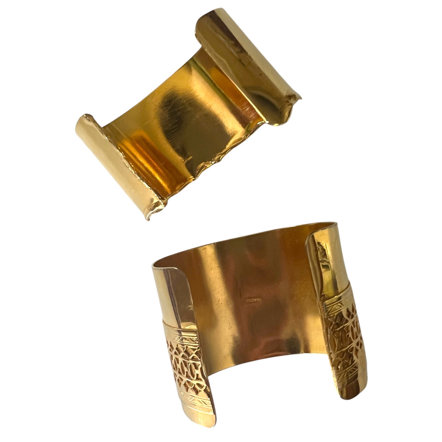 1980's Tulla Booth Gold Plated Cabochons Cuffs