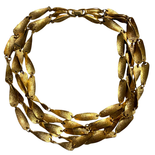 1960's Tortolani Multi Chain Collar Necklace