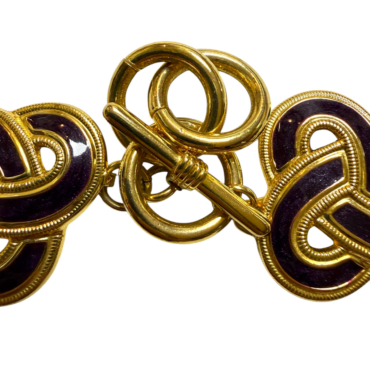Vintage Aubergine Knot Necklace