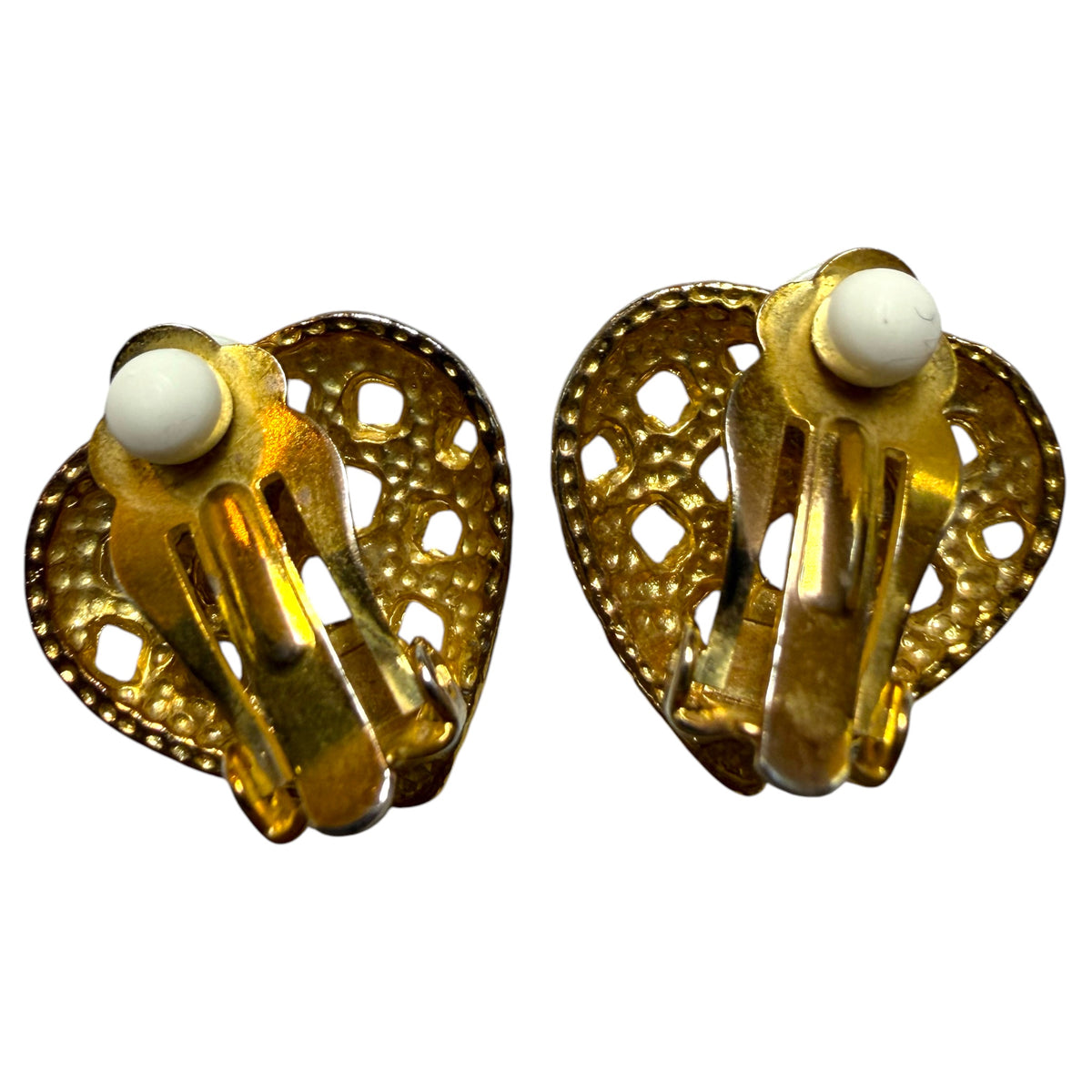 Petites Weaved Hearts Clip On Earrings