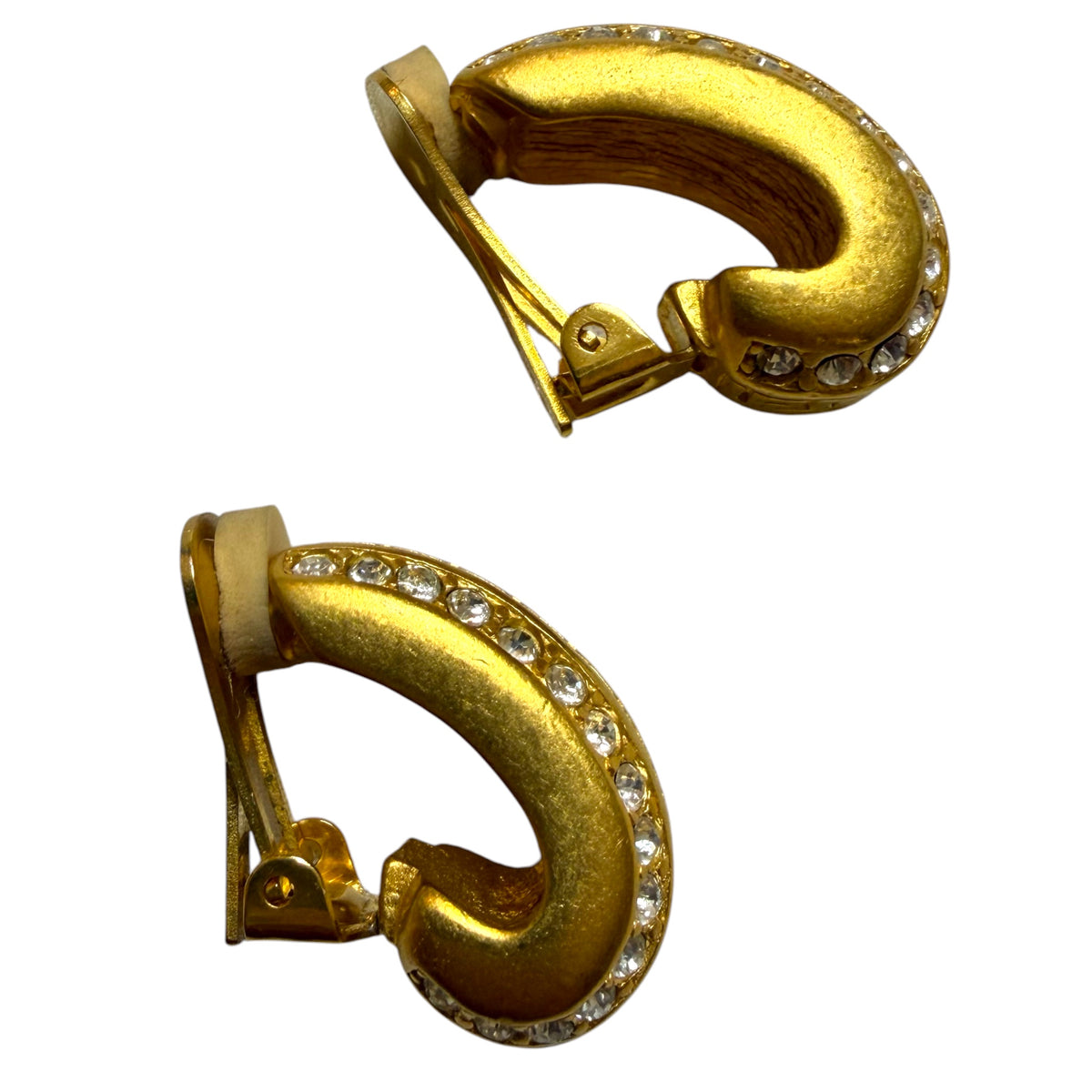 Nolan Miller Chunky Half Hoops Clip On Earrings