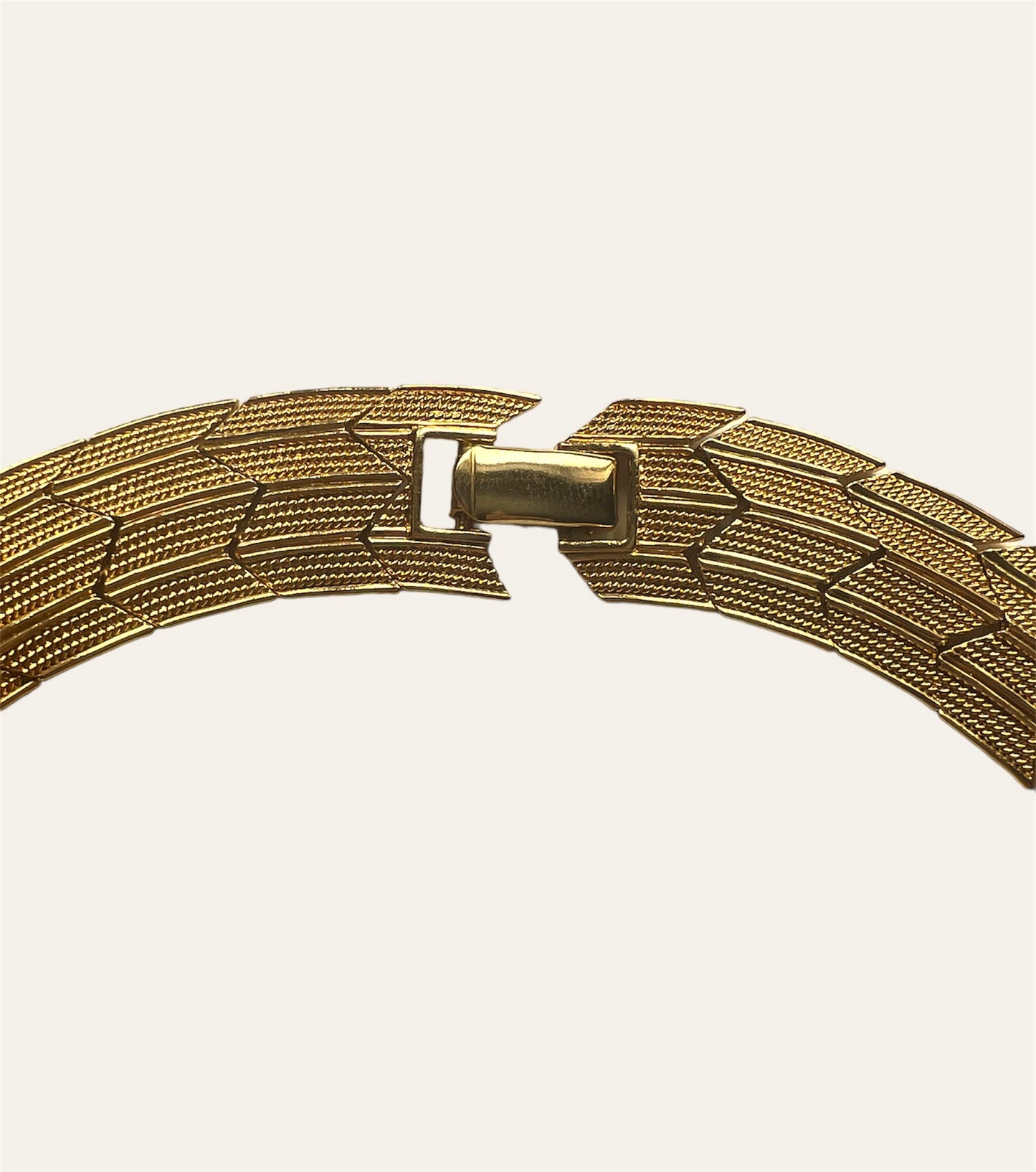 Wide Gold Tone Egyptian Style Choker