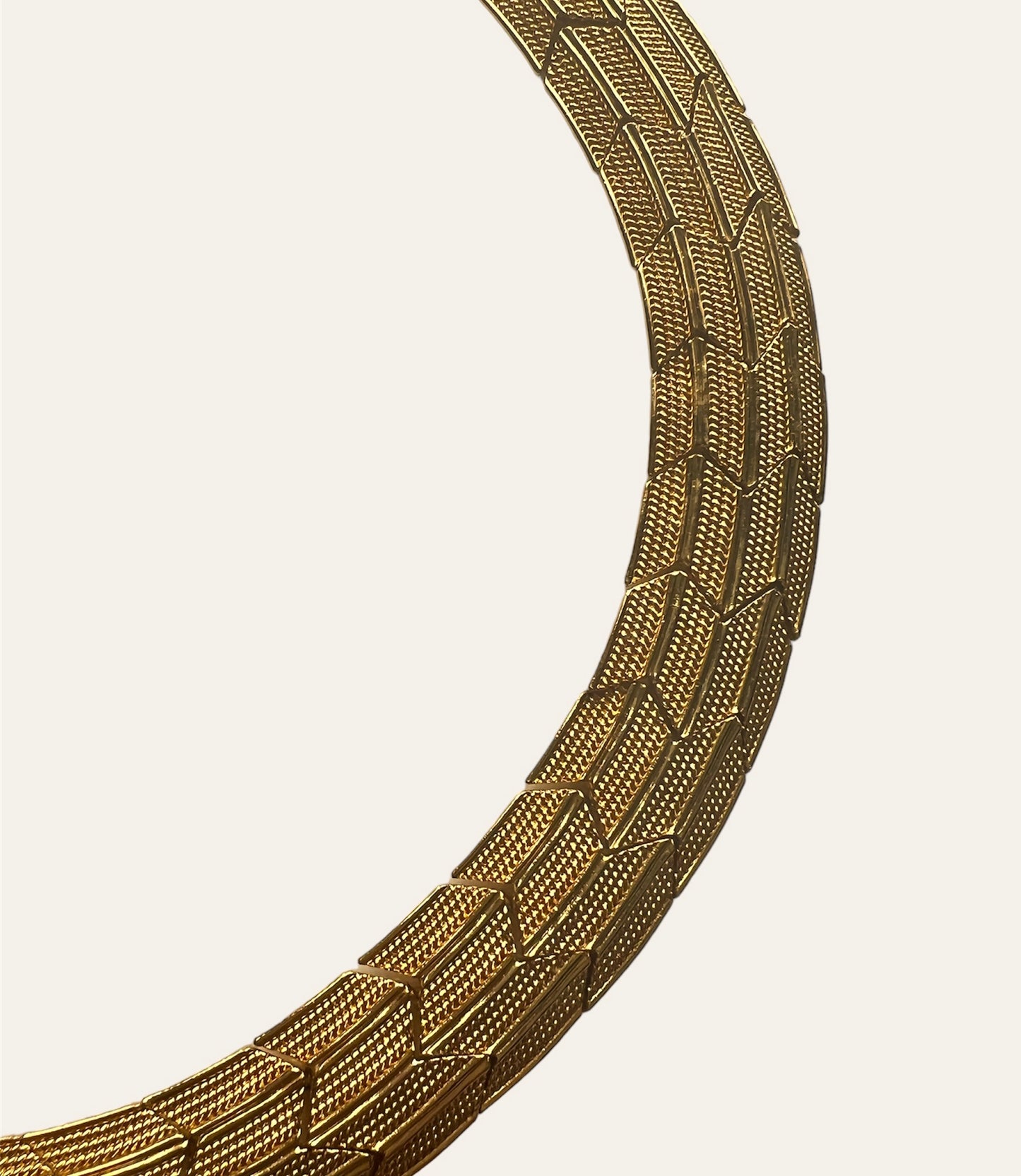 Wide Gold Tone Egyptian Style Choker