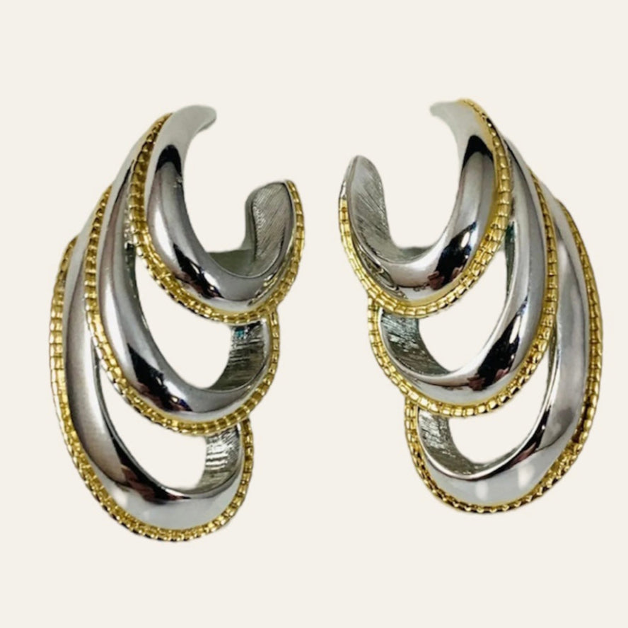 Two Toned Lady Remington Pierced Earrings