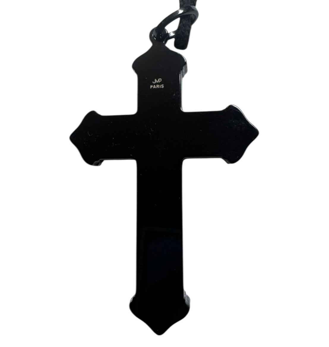 A Massive JMP Laminated Acrylic Cross Pendant
