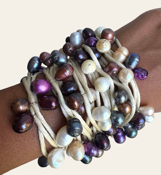 Multi-Strand Fresh Water Pearl Bracelet