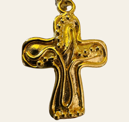 Norma Jean Cross Drop Clip On Earrings