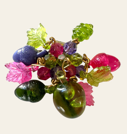Germany Fruit Leaves Clip On Earrings