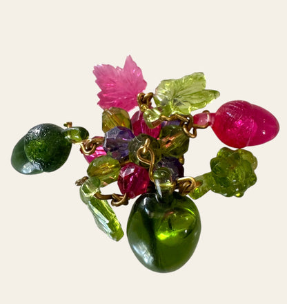 Germany Fruit Leaves Clip On Earrings