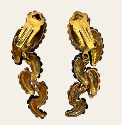 1980's Bellini Clip On Drop Earrings