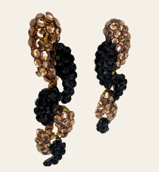 1980's Bellini Clip On Drop Earrings