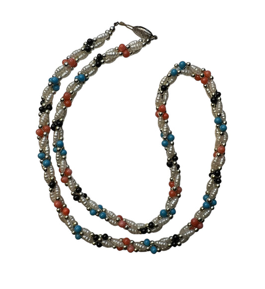 Long Vintage Beaded Necklace