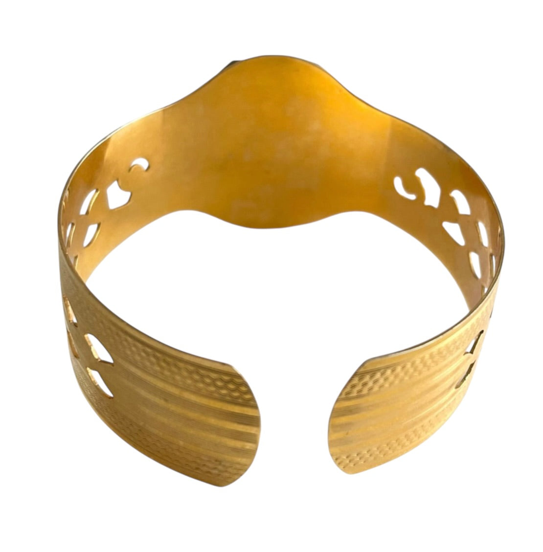 Cameo Gold tone Cuff Bracelet