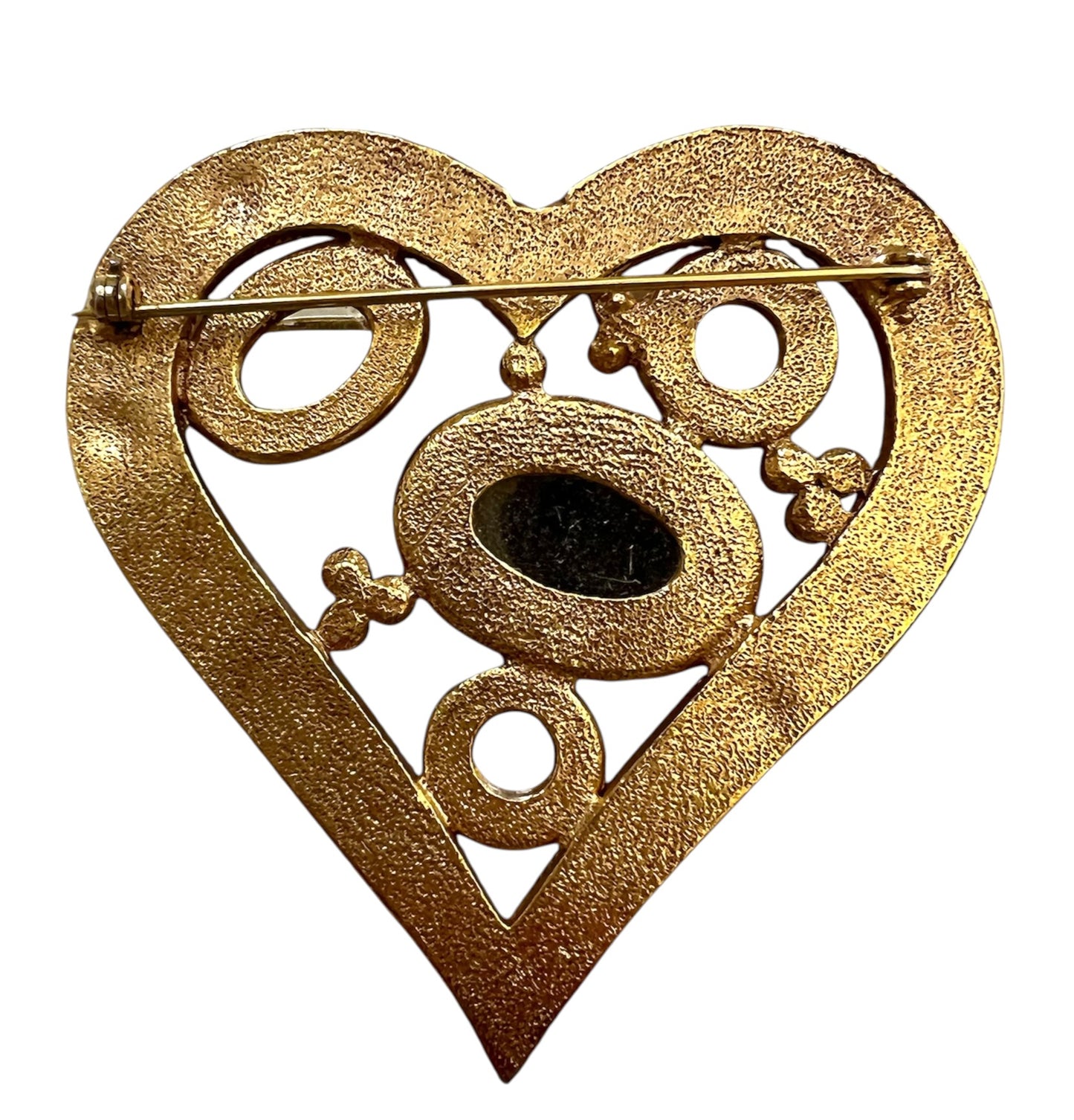 1980'S Oversized Heart Brooch