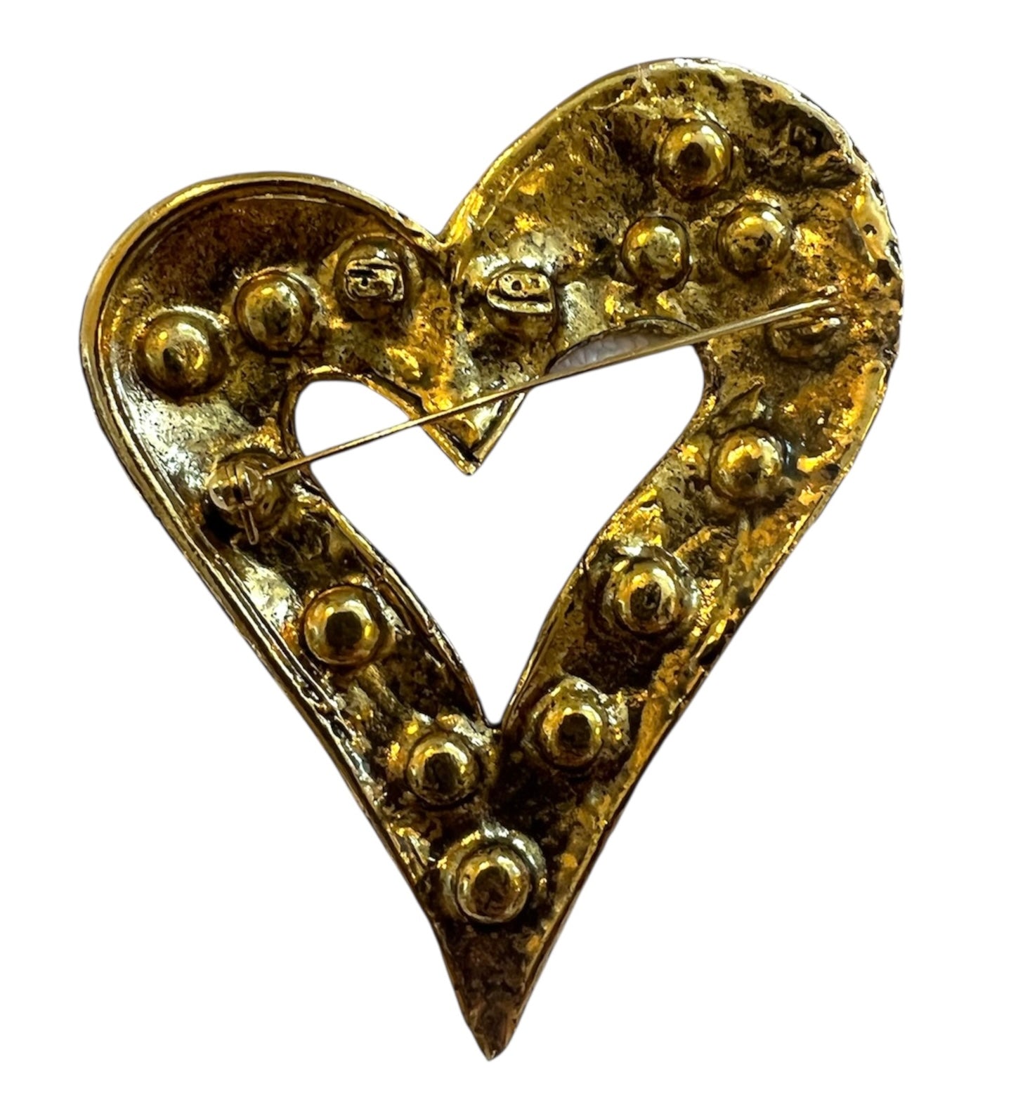 1980's Large Heart Brooch