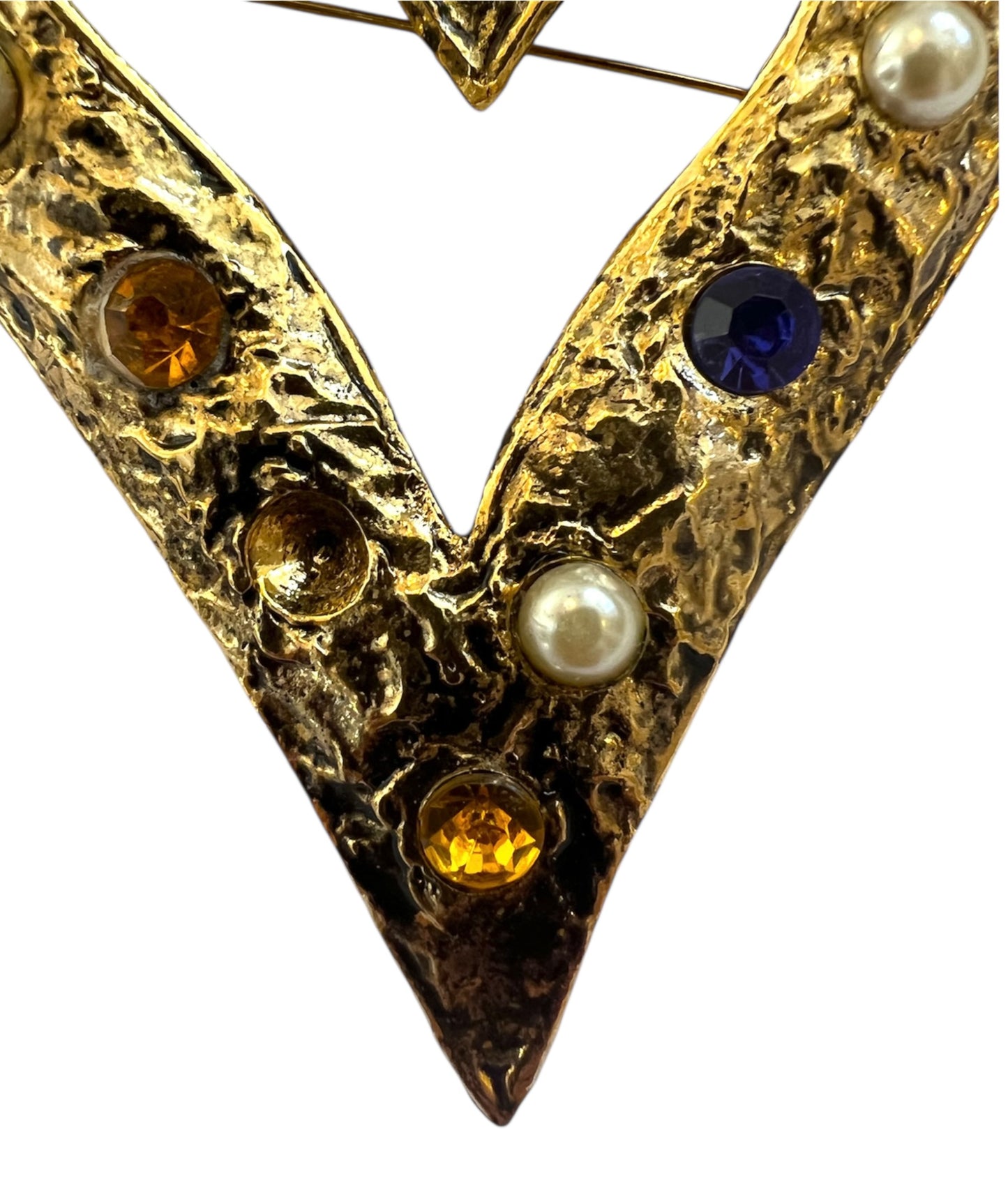 1980's Large Heart Brooch