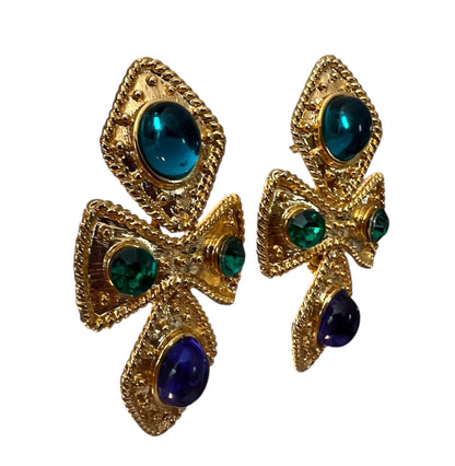 Gold Tone Dangle Earrings