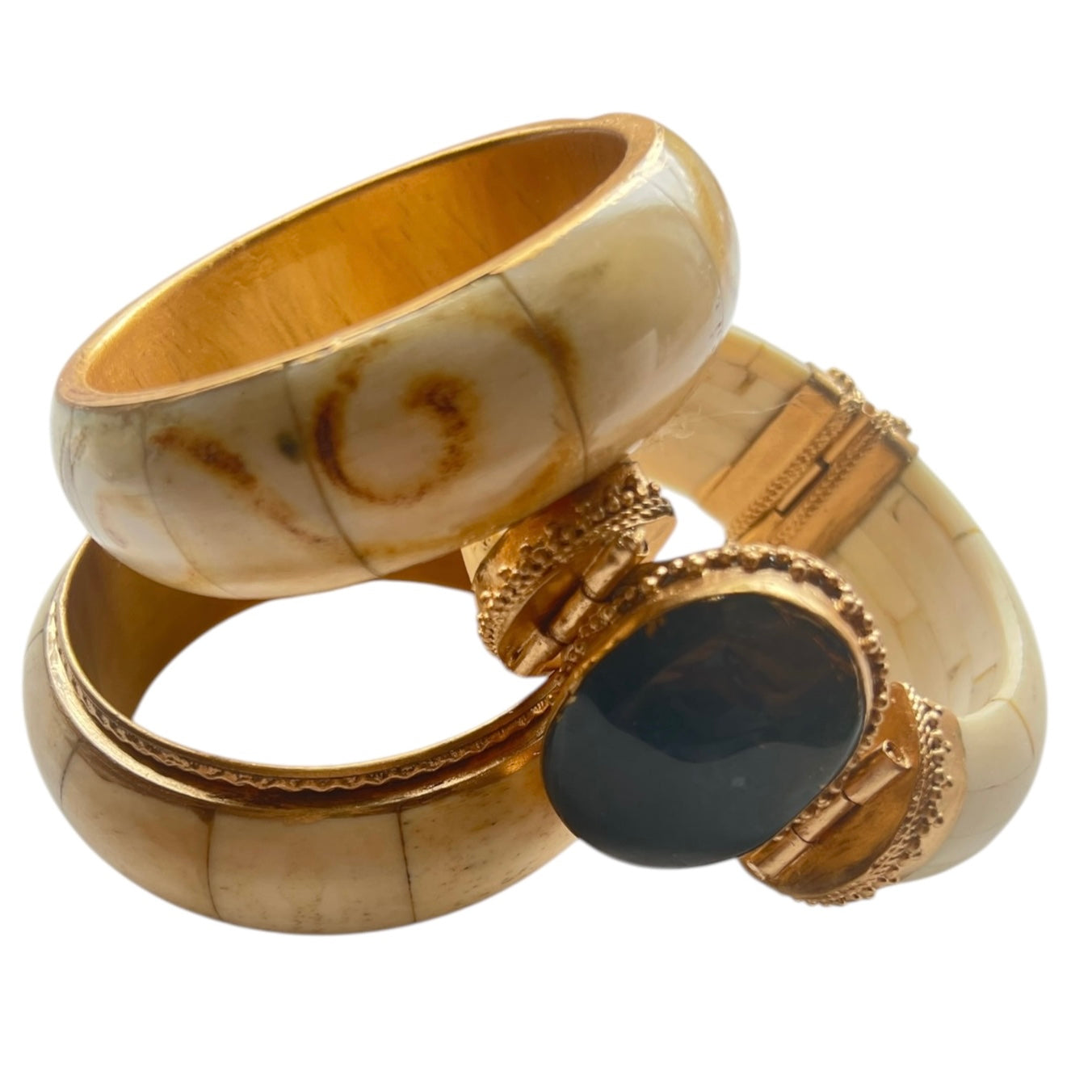 Chunky Hinged Bone Bangles