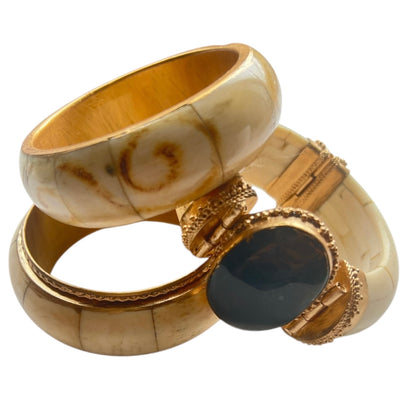 Chunky Hinged Bone Bangles