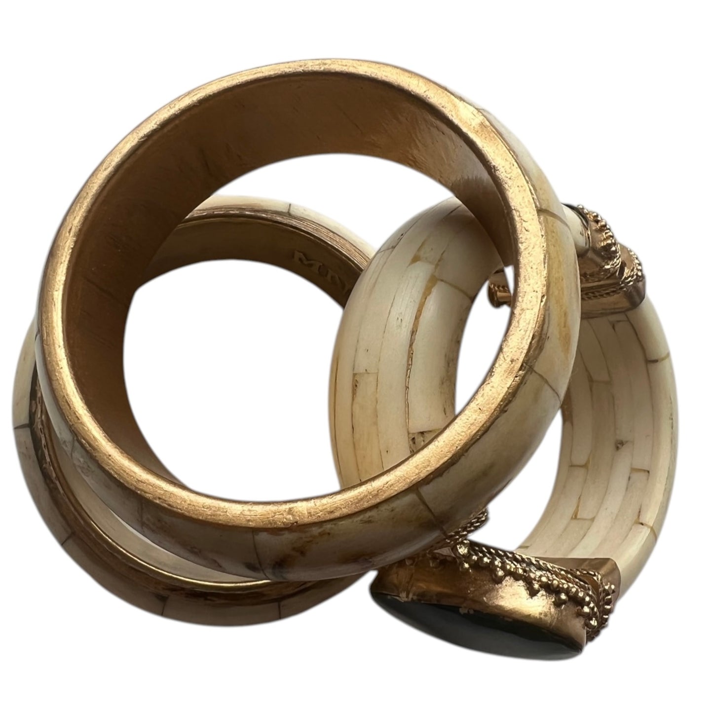 Chunky Hinged Bone Bangles