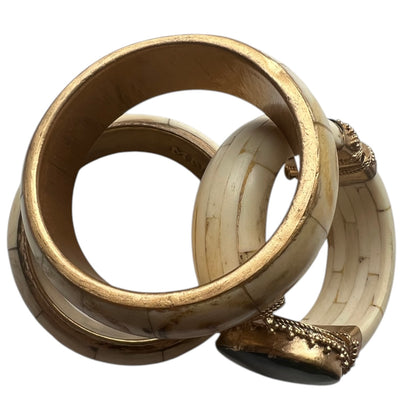 Chunky Hinged Bone Bangles
