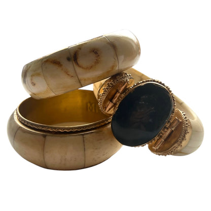 Chunky Hinged Bone Bangles